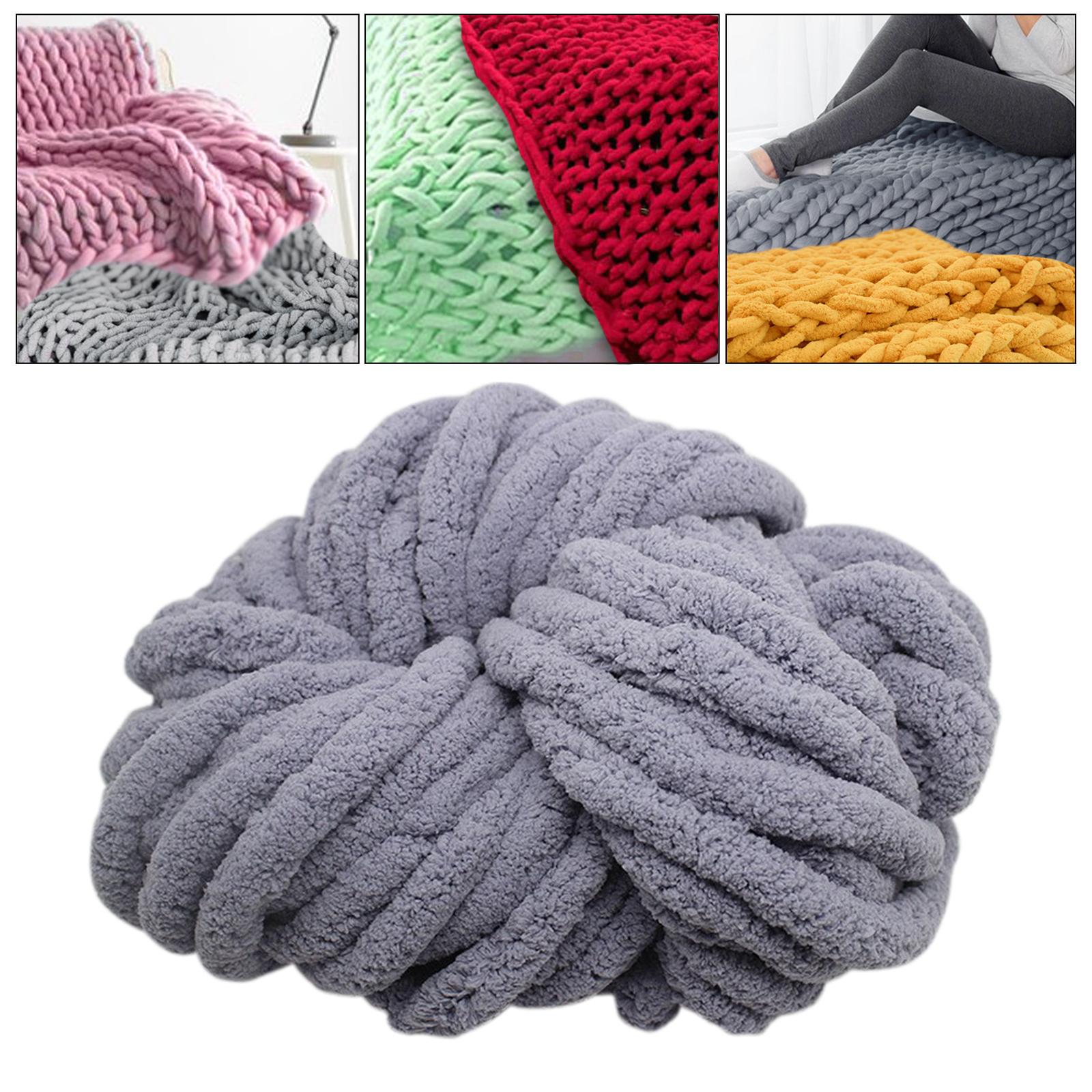 

Толстая пряжа синель калибр 7 супер объемная пряжа для вязания крючком шарфа серый