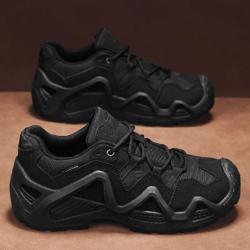 Men's Fashionable Sports Shoes, New Outdoor Anti Slip Hiking Shoes, Breathable and Wear-resistant Low Top Hiking Shoes