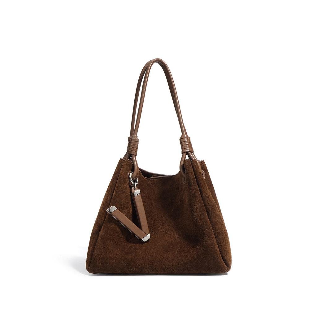 Neue High-End Ein-Schulter Trend Modisch und Vielseitig Einfache Damen Tasche Messenger Bag Handtasche Samt Rindsleder