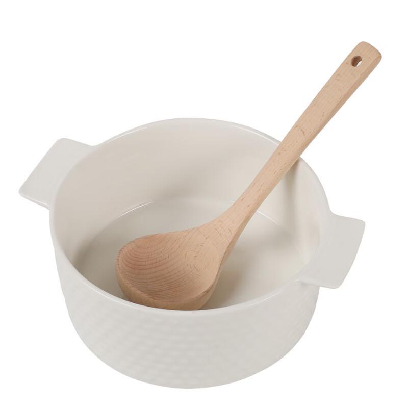 Diruian Beech Wood Large Curved Soup Spoon