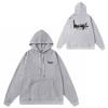Mens Oversized Hooded Sweatshirt With Letter Print Heavyweight Cotton Winter Streetwear Style