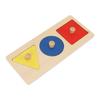 Baby Kleinkinder 3 Farben Drehknopf Puzzle Spielzeug Heimparty Lustiges Holz Geometrische Form Puzzle Pädagogisch