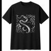 Botanical Cobra In Nature Snake Mens T-Shirt Black 100% Cotton Animal Printed