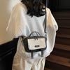 Literary and artistic workwear trendy cool small leather film casual neutral small square bag 25 spring new travel women's one-shoulder crossbody bag