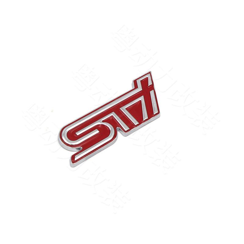 STI Metall Auto Emblem Auto Logo-Geeignet für WRX BRZ XV Legacy Outback Forester Impreza Crosstrek Tribeca Viziv Kühlergrill Emblem Aufkleber