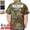 Stencil Patched Military Shirt PATCHED MILITARY SHIRT M 853 [AVIREX] /STENCIL Men's KHAKI/CAMO