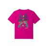 Timberland Maglione Casual Girocollo con Stampa Fantasia Manica Corta T-Shirt Unisex Top Viola-Bacca A6QE9-A45