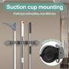Broom Holder Wall Mounted Mop and Broom Holder Punch Free Mop Hanger Bathroom Storage Rack Mop Clip Rack Mop Hook Home Accessory