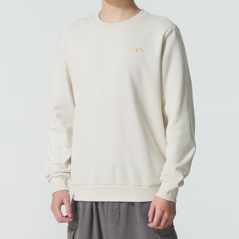 Puma Outdoor Sport Rundhals Fleece Warm Locker Home Freizeit Sweatshirt Herren Sweatshirt Beige 693711-87
