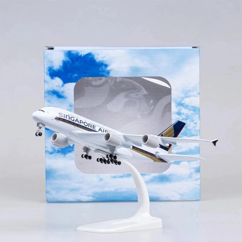 16/20cm Diecast Metal Aircraft Model, Singapore Airlines B777 B747 A380 Airplane Plane Model Toy for Display Collection