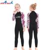 Girls 'swimsuit Children's One-piece Long-sleeved Swimsuit Baby Sunscreen Middle Student Quick-drying Diving Suit