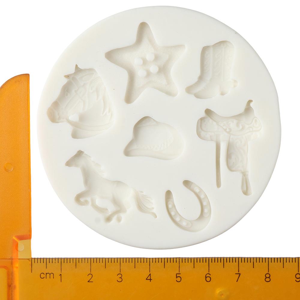 2pcs 8.2*1cm cowboy chocolate Mould Silicone cowboy hat Mould western chocolate Mould Candle Decor