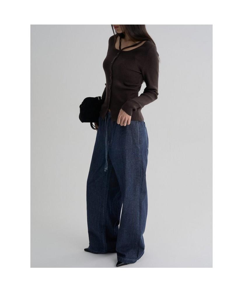8SECONDS Rib Neck Strap Pullover Brown