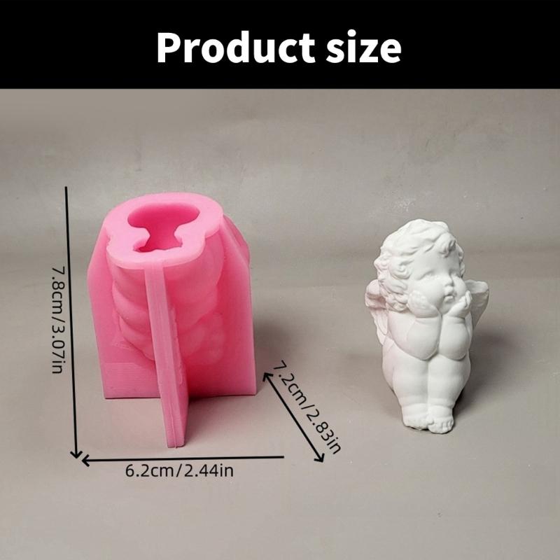 Little Baby Statue Silicone Candle Molds for Handmade Candle Soap Epoxy Resin Silicone Molds for Art Craft Project