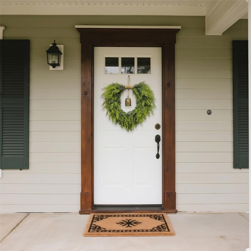 Sustainable Heart Bell Christmas Garlands Portable Safe Holiday Wreath Durable Indoors Festival Decors