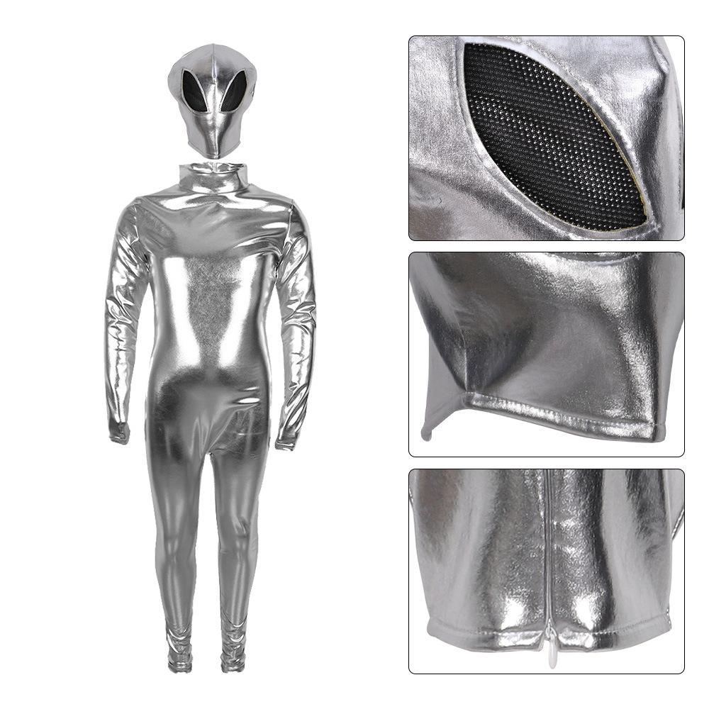 Halloween Children's Alien 5 Gel Coat Full Body Bronzing Glue Tights Bodysuit Stage Performance Costume
