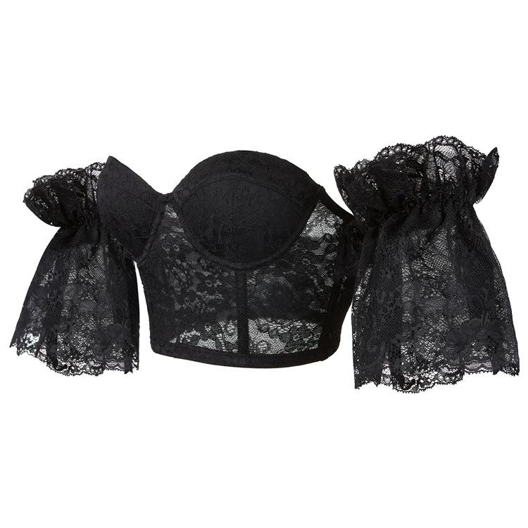 JYL TS lace sexy breathable bra with short sleeves for women
