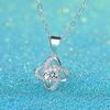LUXY MOON Female Short Paragraph Clavicle Chain Pendant Simple Lucky Clover Pendant  Necklace