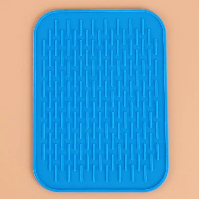 

Цветной силиконовый изолированный подстаканник для столовых приборов, европейская посуда, коврик для горшка, обеденный стол, сливной коврик, автомобильный коврик для мобильного телефона, т... синий