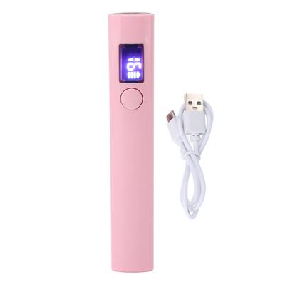 Secador de unhas portátil em gel, leve, formato linear, recarregável por USB, pequeno, display digital, portátil