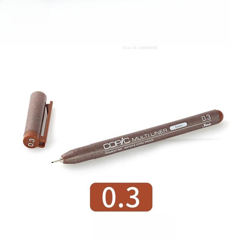 Japanese Colored Hook Line Pen Waterproof Art Supplies Anime Architectural Design Ink Tube Drawing Pen Watercolor Outline Marker