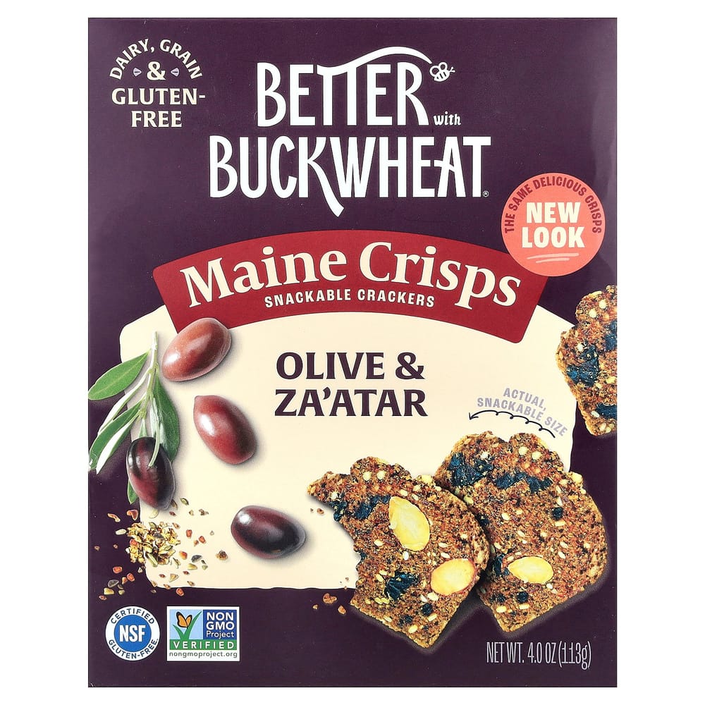 iHerb Main Crisp Buckwheat Crackers with Olive & Za atar 113g (4oz)