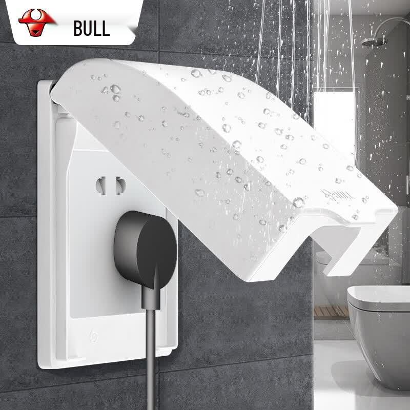 BULL F03B Waterproof Switch Socket Cover 86-Type Universal