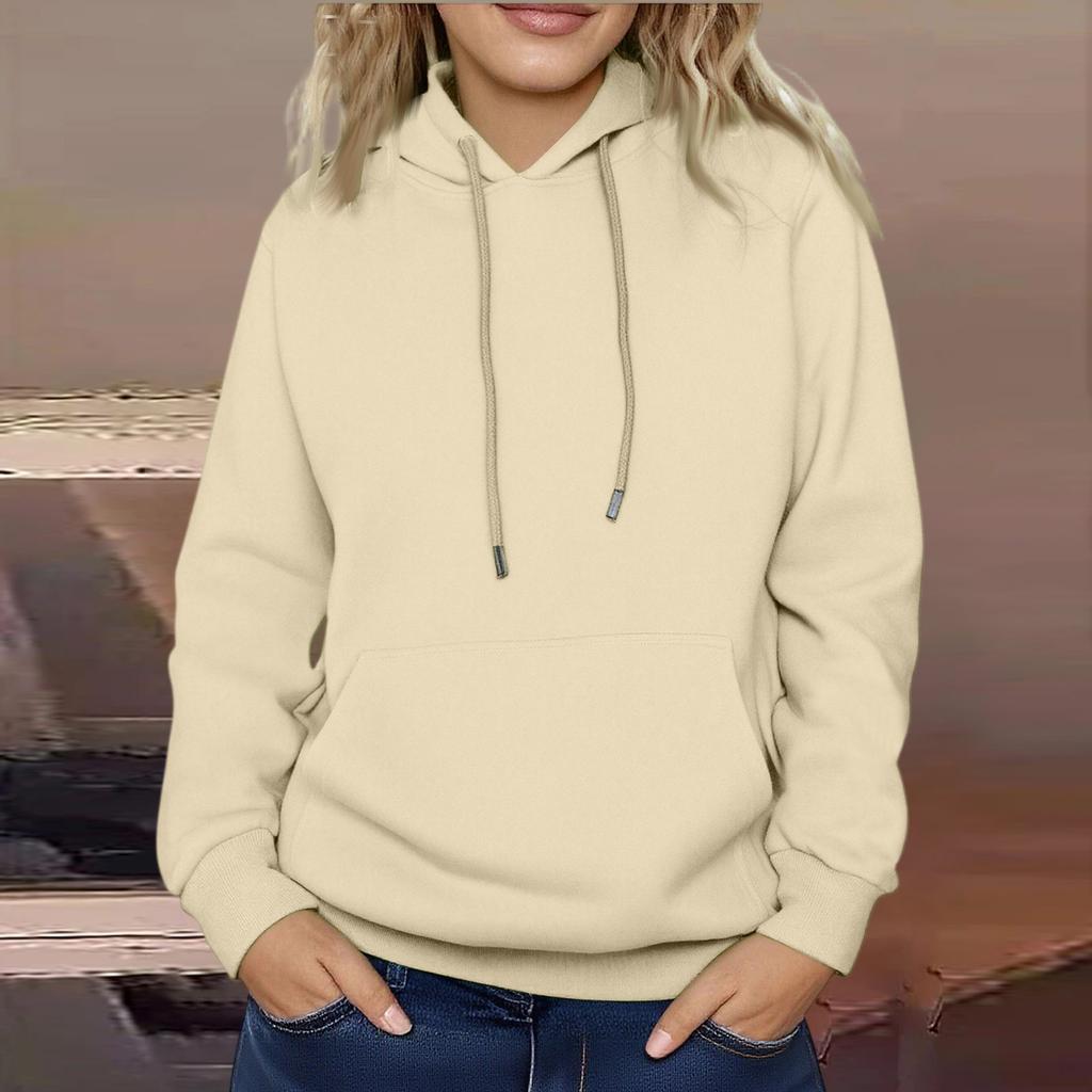 Women's Long Sleeve Oversized  Oversized Drop Shoulder Sleeves Women's Hooded Plush Sweatshirt