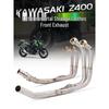 Stainless Steel Front Section for Modified Kawasaki Z400 Exhaust Pipe, Connects to Original Tail Section.