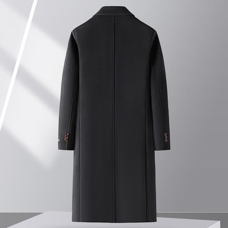 FAPAI.EC Herren Zweireihiger Wollmischmantel