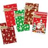 50pcs 2025 Christmas Candy and Cookie Gift Bags with Ribbon Drawstrings