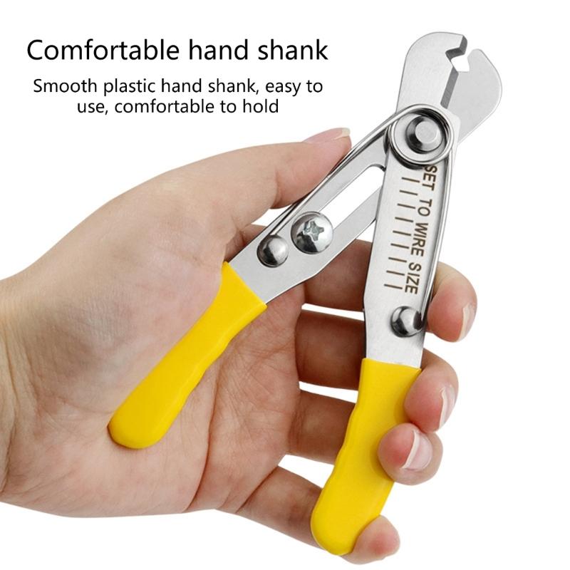 Wire Stripper And Chain Cutter Tool Stainless Steel Construction Nonslip Grip For Precise 0.5-4mm Stripping