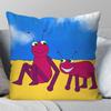 B-Bugbo Cartoon Cute Pillow Case Square Pillow Bedroom Sofa Leisure Comfort Cushion Car Living Room Home Decoration 40X40