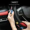 2X Car Auto Suede Steering Wheel Booster Anti-slip Cover Floral Print Universal