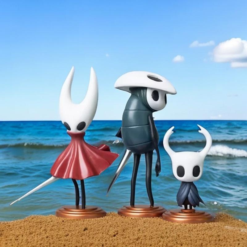 3 шт./комплект Игра Hollow Knight: Фигурка Silksong Кавайная Q-версия Маленький Рыцарь Аниме Фигурка Девочка-Оса Фигурка ПВХ Коллекционные Игрушки