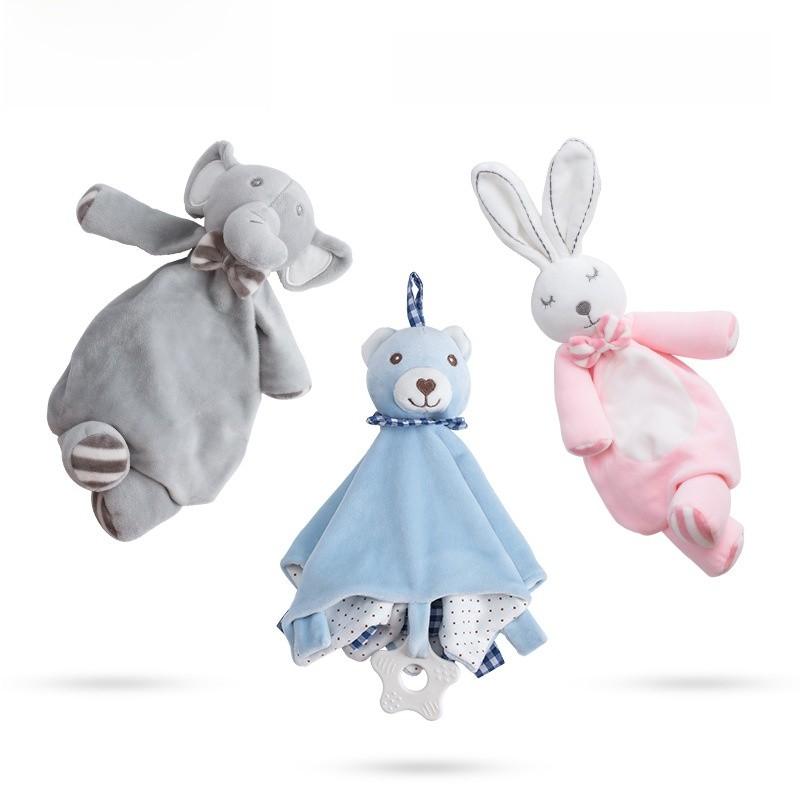 Baby Animal Plush Toy With Chewing Texture For Newborn Sleep And Comfort