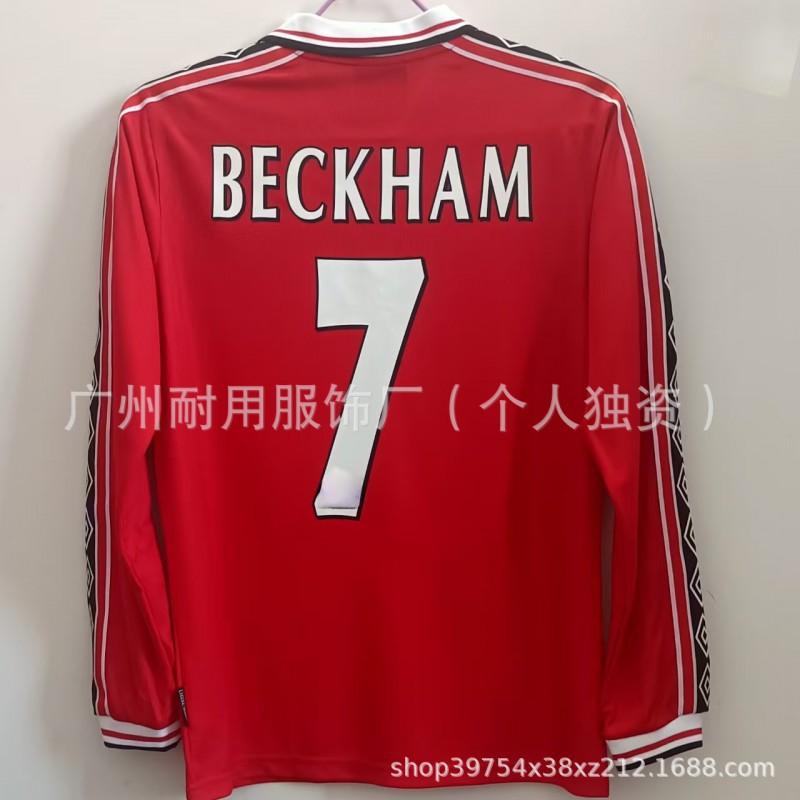 Retro Man L Red Devils Jersey No. 7 Replica Commemorative Edition Football
