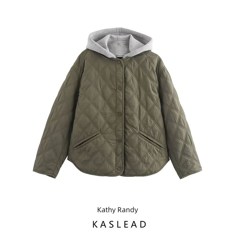 Kaslead New Arrival Women's Clothing Fashion Style Fashion Minimalist Hooded Cotton Jacket Jacket Outwear 8073246