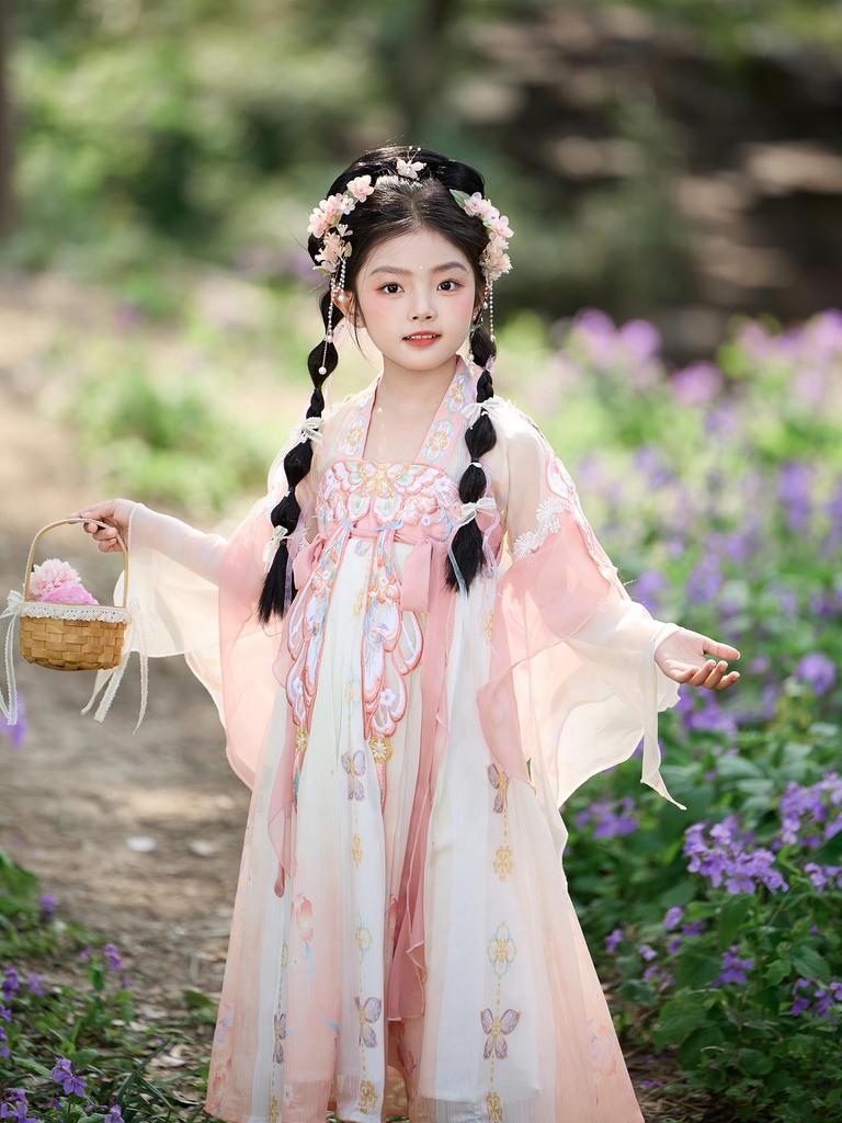 Summer 2026 Girls' Hanfu: Tang-Inspired Daily Wear Dress for Fairy-Like Performances