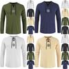 Stylish Medieval Men's Long Sleeve Lace Up Solid Color Retro Cosplay Costume T-shirt
