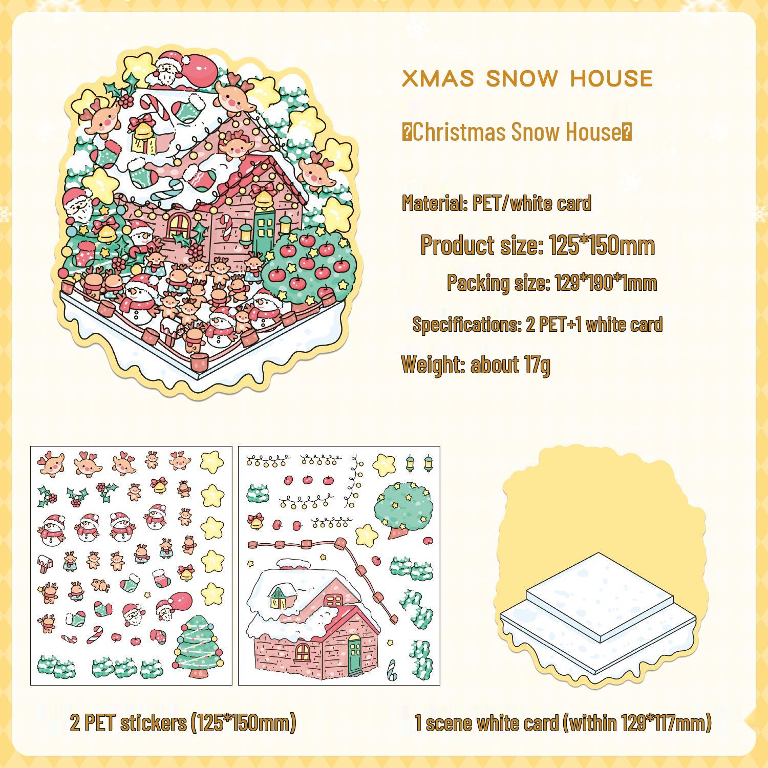 

Yuezhen 3D Креативные наклейки с рождественским пейзажем для детей