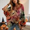 Halloween Crochet Pumpkin Sweater Women, Oversized Pumpkin Knit Pullover,Witch Hat Cozy Fall Sweater