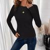 Fall/Winter Slim Fit Long Sleeve Crew Neck T-Shirt Women's Clothing