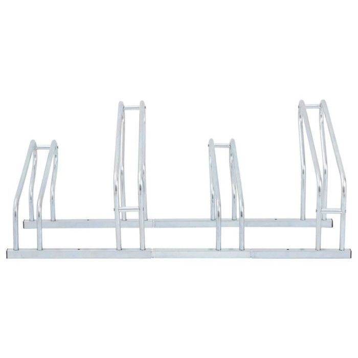 Freestanding Floor Bike Rack for 4 Bikes Galvanized Steel