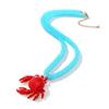 Childishness Crab Beaded Pendant Necklace Handmade Ocean Style Neck Chain Crab Necklace  Girls