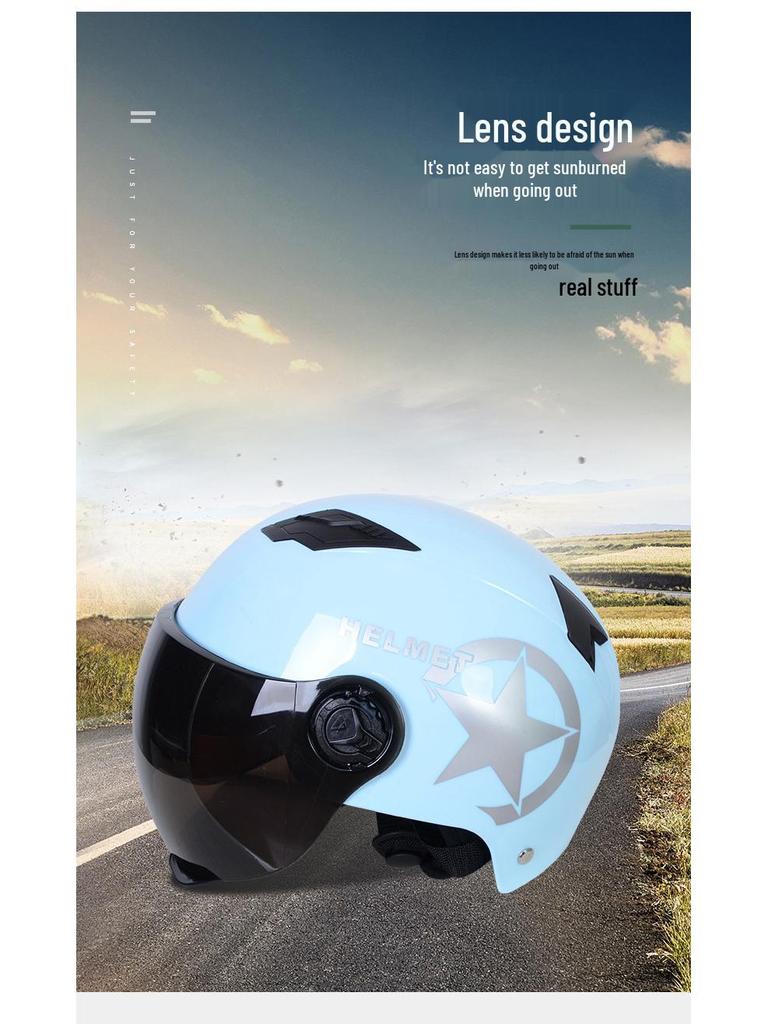 Unisex Ganzjahres-Elektrofahrzeughelm mit Sonnenschutz