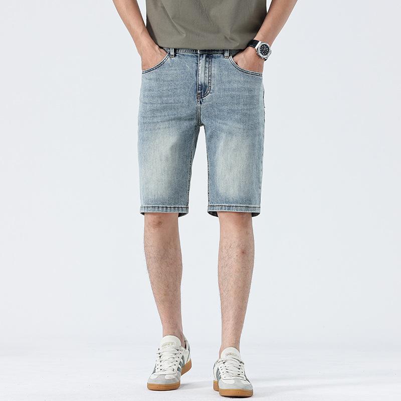 

New Summer Denim Men s Mid-sized Pants Thin American 5-minute Short Casual 5-minute Pants 38