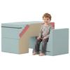 2-Piece Foam Building Blocks for Toddlers with Removable Covers, Indoor Climbing and Crawling Play Set, Blue