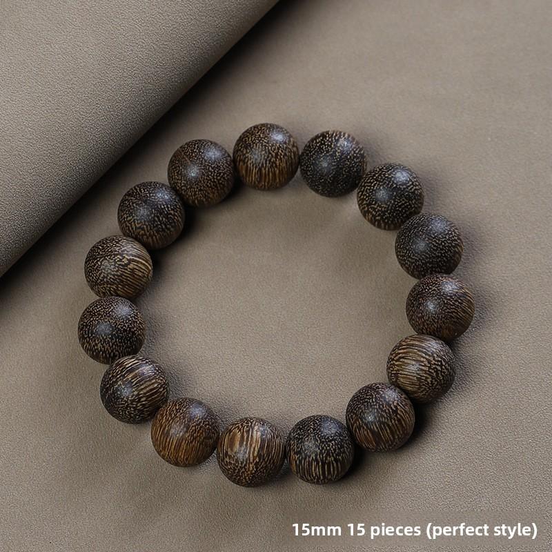 Nha Trang Bai Qinan Agarwood 20 Bracelet, Submerged Old Material Wenwan Men's and Women's Single Circle Buddha Beads, Bracelet