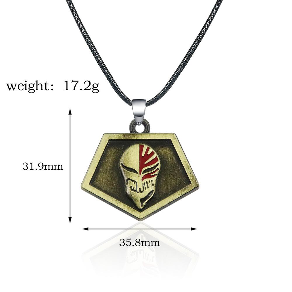 Anime BLEACH Kurosaki Ichigo False Mask Cosplay Necklace Keychain Grimmjow Necklace Cosplay Accessories Man Woman Jewelry Gifts